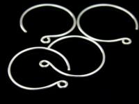 KA-025 Thai karen hill tribe handmade silver white 8 earring post hook