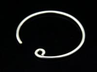 KA-021 Thai karen hill tribe handmade silver white 8 earring post hook