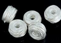 KS-017 Thai karen hill tribe silver 3 wire wrap bead