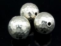 KV-001 Thai karen hill tribe handmade silver 1 large hammered round ball bead 