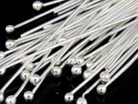 KA-089 Thai karen hill tribe handmade silver 30 round ball headpin