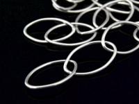 KL-045 Thai karen hill tribe handmade silver 24 Inches white oval link chain