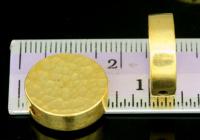 KG-040 Thai karen hill tribe silver 2 gold vermeil hammered cylinder round shaped bead