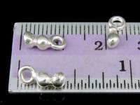 2KH-007 Thai karen hill tribe handmade silver 8 mini plain twin ball charm