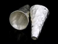 KA-004 Thai laren hill tribe handmade silver 2 hammer cone cap