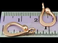 KZ-072 24K rose gold vermeil thai karen hill tribe handmade silver 4 water drop wire charm 