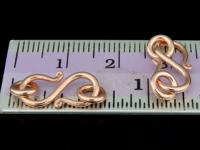 KZ-164 24K rose gold vermeil thai karen hill tribe handmade silver 4 small S. clasp