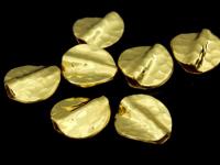 KG-409 24K gold vermeil thai karen hill tribe handmade silver 3 Hammered round disc bead