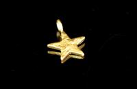 KG-129 thai karen hil tribes silver 8 gold vermeil die cut star shape charm 10.0 mm.