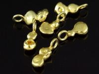 KG-070 24K gold vermeil 2 thai karen hill tribes handmade silver twin ball charm