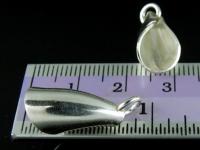 7KH-001 Thai karen hill tribe handmade silver 3 smooth curve petal charm