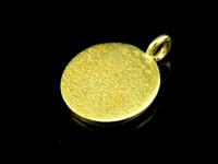 KG-332 24k gold vermeil thai karen hill tribe handmade silver 3 brush finish round disc charms