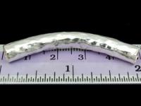 KS-027 Thai karen hill tribe handmade silver 1 hammered curved tube bead 