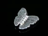 KA-103 thai karen hill tribe silver 2 butterfly fancy bead