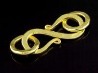 KG-097 24K gold vermeil thai Karen hill tribe handmade silver 1 huge hamered round S. clasp