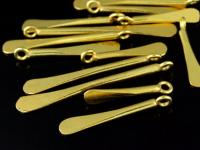 KG-118 24K gold vermeil Karen hill tribe handmade silver 2 lopaddle shape charm 