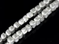 KI-055 thai karen hill tribe silver 40 fancy flower print bead