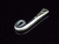 2KH-038 Thai karen hill tribe handmade silver 8 plain cur bar charm