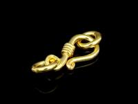 KG-356 24K Gold vermeil thai karen hill tribes handmade silver 4 small shiny snake clasp