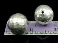 KV-001 Thai karen hill tribe handmade silver 1 large hammered round ball bead 