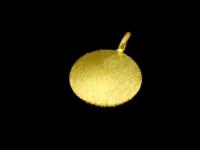 KG-456 24K gold vermeil Karen hill tribe handmade silver 3 curved bruhs round charm