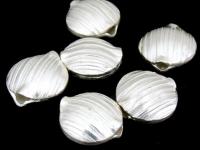 KF-004 Thai karen hill tribe habdmade silver 2 Scratch puffy bead