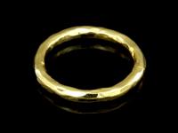 KG-369 24K gold vermeil Karen hill tribe handmade silver 1 hammered round hoop