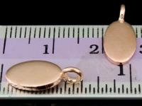 KZ-146 24K rose gold vermeil thai karen hill tribe handmade silver 4 Smooth oval flat disc charm