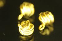 KG-612 24K gold vermeil thai karen hill silver 4 michelia round shape charms