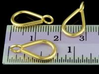 KG-094 24K gold vermeil Karen hill tribe handmade silver 3 water drop shape charm 