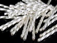 KC-033 Thai karen hill tribe handmade silver 15 twist bar tube bead