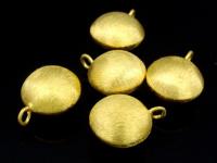 KG-454 24K gold vermeil Karen hill tribe handmade silver 2 bruhs puffy round charm