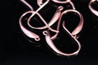 KZ-255 thai karen hill tribe handmade silver 4 rose gold vermeil tear drop earring hook