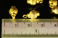 KG-600 24K gold vermeil Karen hill tribe handmade silver 4 fancy oval puffy charm