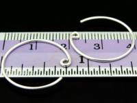 KA-021 Thai karen hill tribe handmade silver white 8 earring post hook