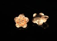 KZ-029 thai karen hill handmade tribe silver 8 rose gold vermeil medium wild flower charm