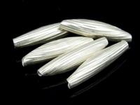 KS-029 Thai karen hill tribe handmade silver 2 scatch bicone bead 