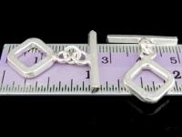 KR-029 Thai karen hill tribe handmade silver 1 plain square toggle