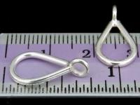 3KH-002 Thai karen hill tribe handmade silver 5 water drop shape wire charm