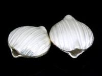 KF-004 Thai karen hill tribe habdmade silver 2 Scratch puffy bead