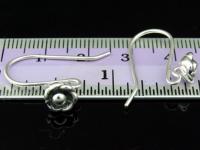 6KH-010 Thai karen hill tribe hanamade silver black & black piar wild flower earring 