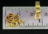 KG-012 Thai karen hill tribes silver 4 gold vermeil flower charm