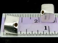 KV-026 Thai karen hill tribe handmade silver 2 plain cube bead 