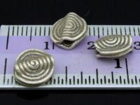 KH-019 Thai karen hill tribe handmade silver 8 spiral print round disc bead