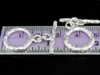 KR-045 Thai karen hill tribe handmade silver 2 nick round toggle