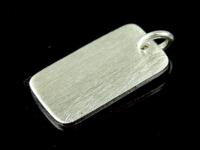 7KH-039 Thai karen hill tribe handmade silver 2 brush rectangle charm