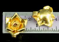 KG-556 Thai karen hill tribes handmade silver 1 gold vermeil medium wild rose charm