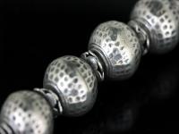 KO-006 thai karen hill tribe silver 1 fancy round bead