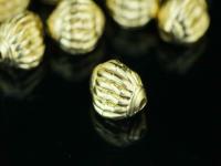 KG-436 Thai karen hill tribe silver 4 gold vermeil fancy facet bead