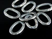 8KH-004 Thai karen hill tribe handmade silver 10 black&white hammered oval hoop